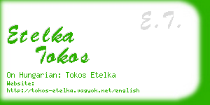 etelka tokos business card